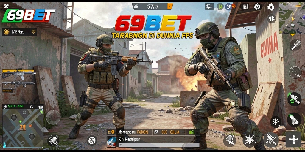 Tangkapan layar menampilkan momen aksi seru dalam game FPS 69BET.