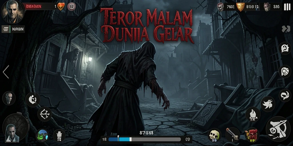 Gameplay mencekam dari 8768 dengan suasana horror yang kuat.
