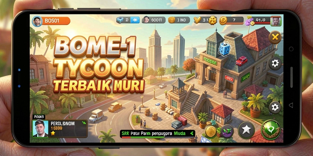 Tampilan gameplay BOS01 yang menampilkan manajemen bisnis yang seru.