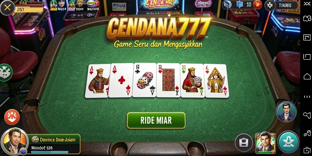 Screenshot utama CENDANA777 menampilkan pemain yang serius dalam permainan Domino.