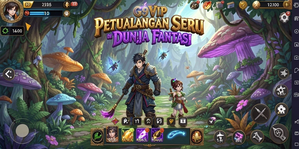 Gameplay G9VIP yang penuh aksi dan eksplorasi.
