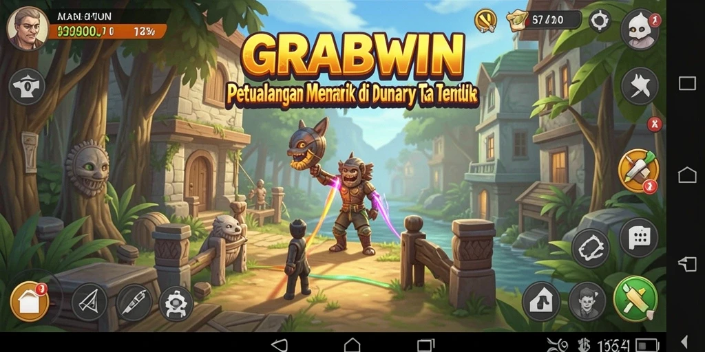 Tangkapan layar utama dari gameplay menakjubkan di GRABWIN.