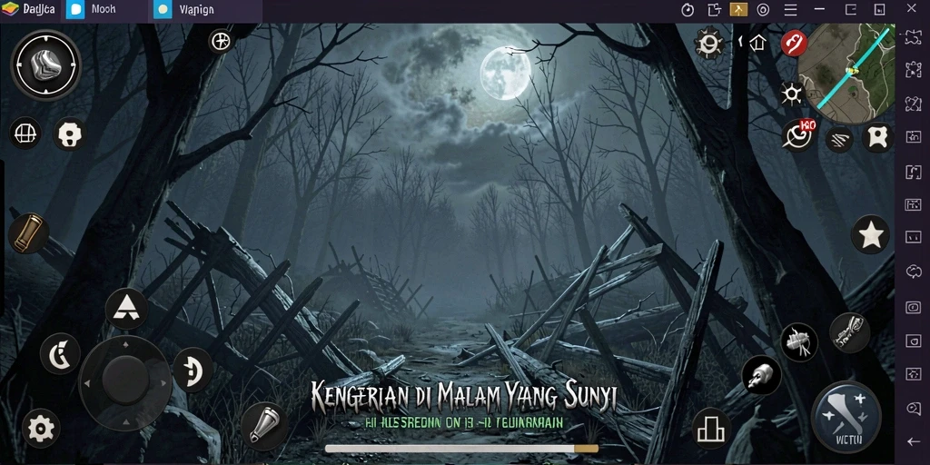 Tampilan gameplay menakutkan dengan suasana mencekam