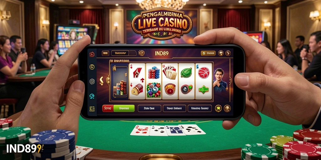 Tampilan menarik gameplay Live Casino di IND89.