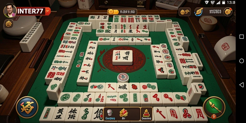 Tampilan menarik dari gameplay Mahjong INTER77 yang seru.