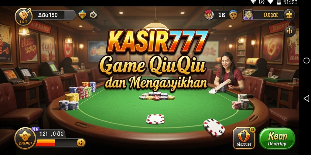 Screenshot gameplay menarik KASIR777 dengan kartu QiuQiu.