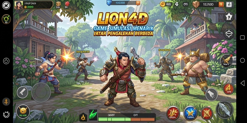Tampilan gameplay LION4D yang menarik dan interaktif.