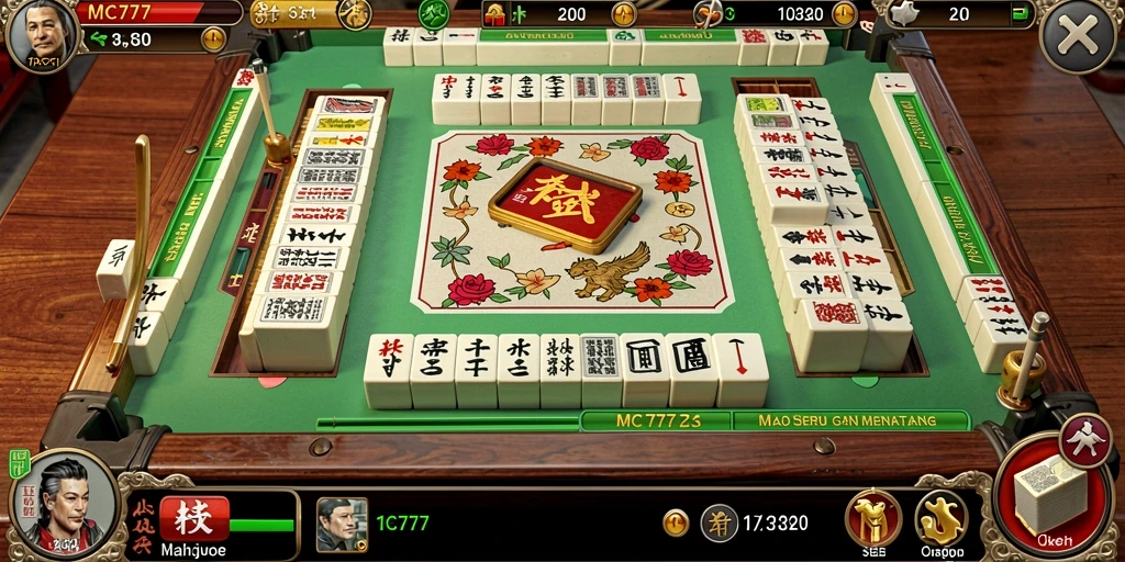 Tampilan gameplay Mahjong yang menarik dari MC777.