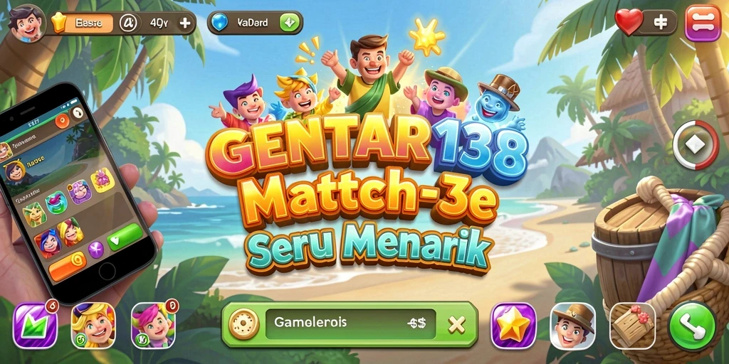 Tampilan gameplay seru dari MENTARI138 saat mencocokkan elemen.