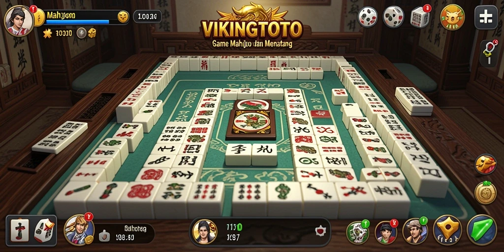 Screenshot VIKINGTOTO menampilkan gameplay Mahjong yang mengasyikkan.